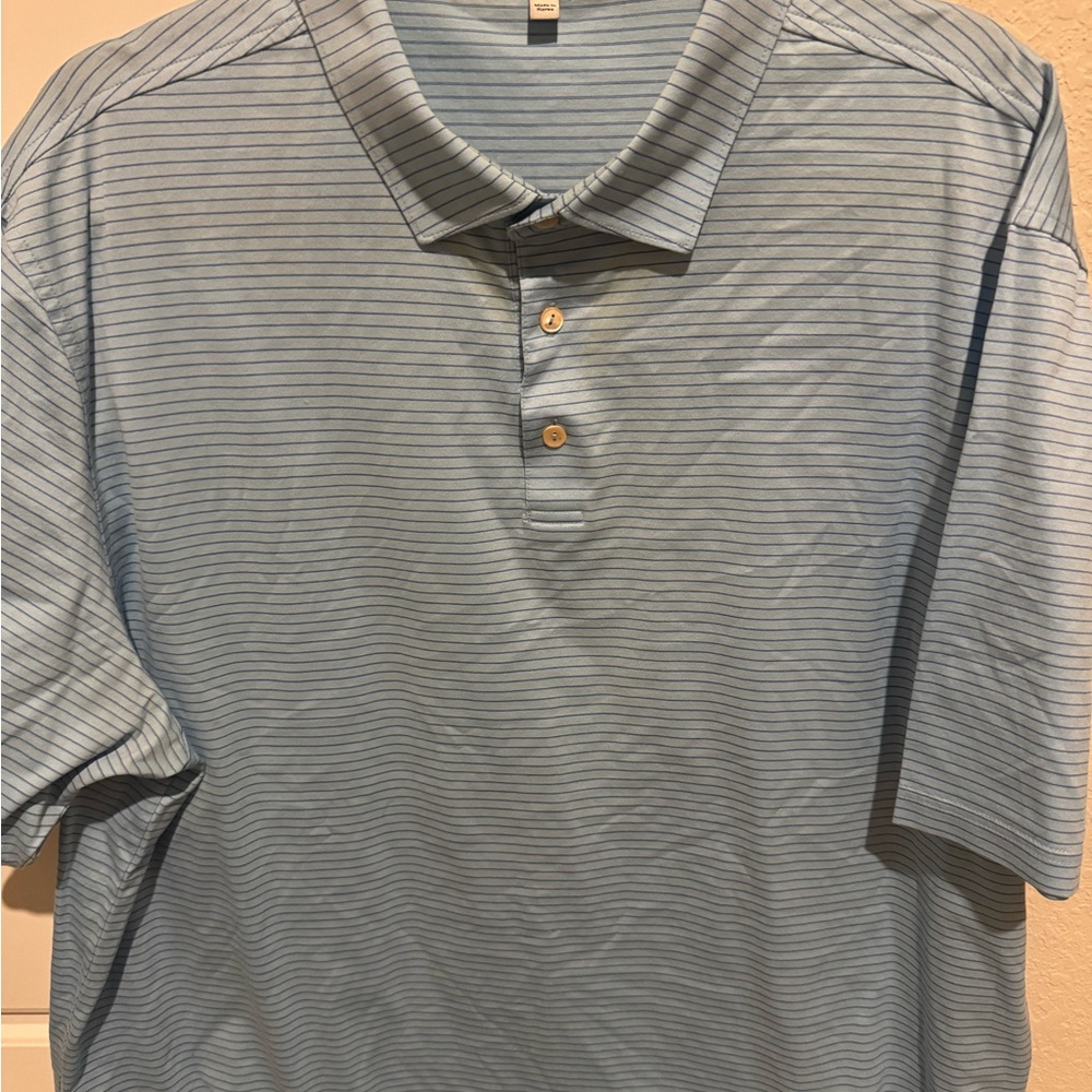 Peter Millar Blue Polo Shirt Classic Performance Design